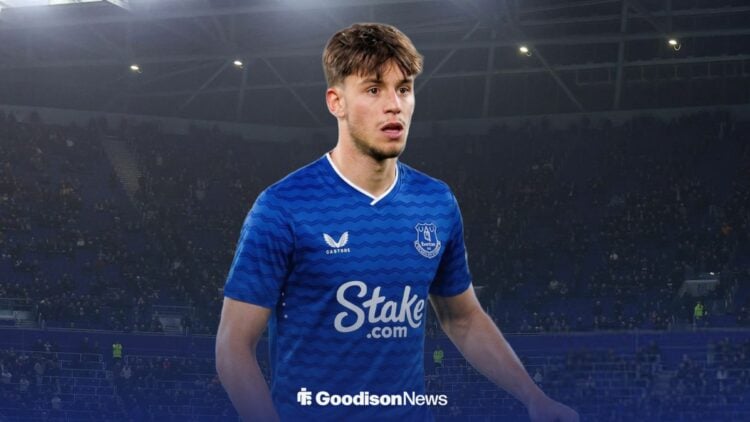 Georgios Vagiannidis in an Everton shirt.