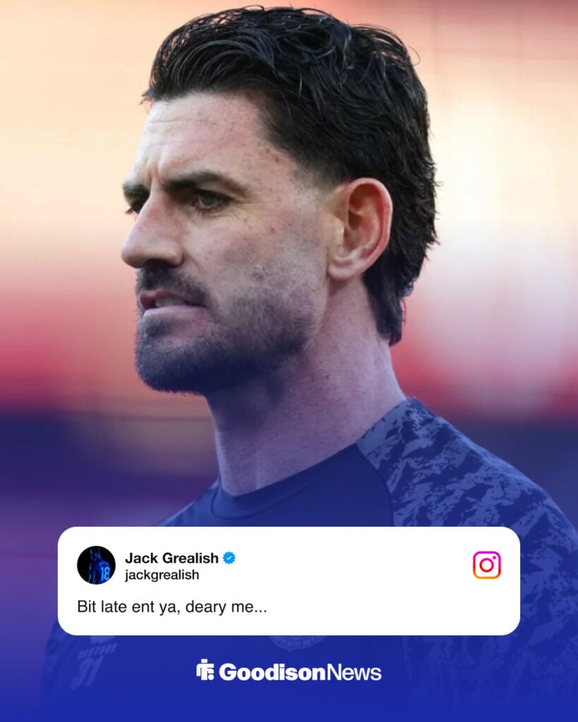 Jack Grealish message to Everton goalkeeper Tom King on Instagram