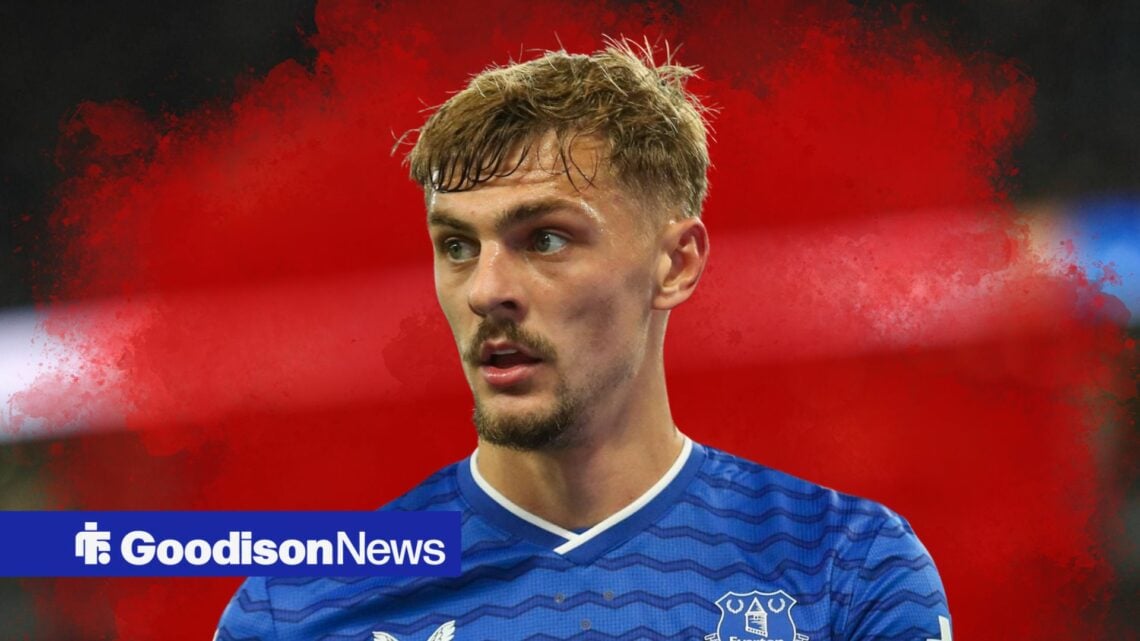 Kiernan Dewsbury-Hall in action for Everton.