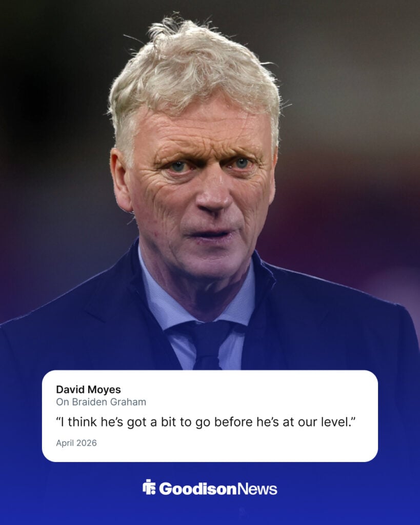 Everton boss David Moyes looking concerned.