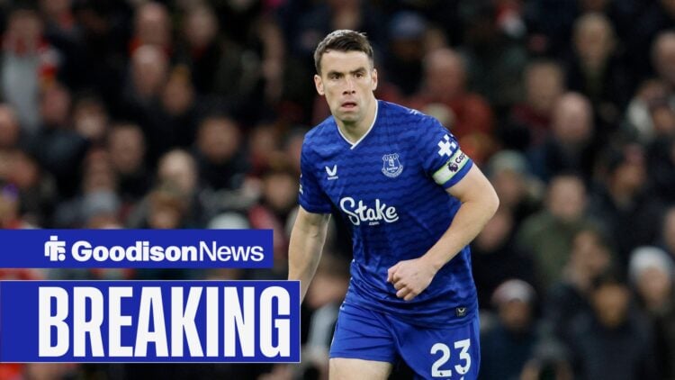 Seamus Coleman of Everton on the ball during the Premier League match between Manchester United and Everton.