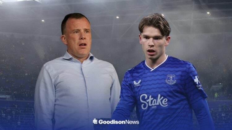 Tyler Dibling and Everton CEO Angus Kinnear.