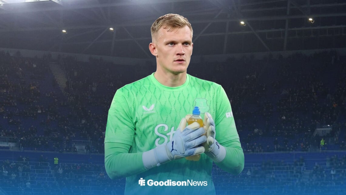 Balazs Toth in an Everton kit