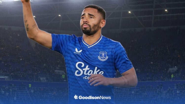 Gabriel Jesus in an Everton shirt