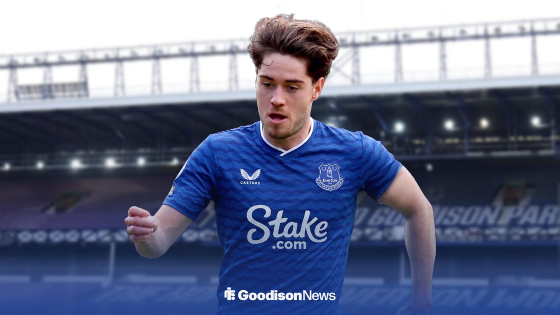Hayden Hackney in an Everton shirt