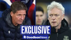 Oliver Glasner and David Moyes in a side-by-side image