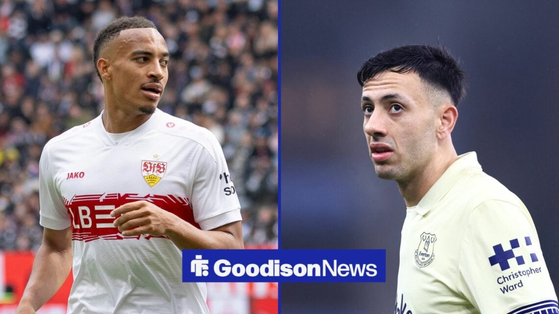 A 50-50 split image of Jamie Leweling and Dwight McNeil.