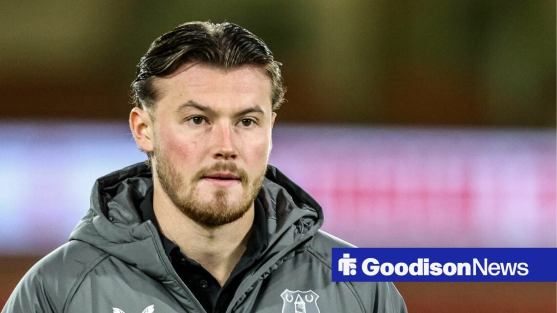 Nathan Patterson in Everton training gear