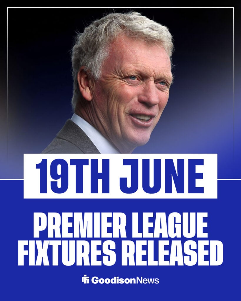 A graphic detailing the release date for the 2026-27 Premier League fixtures.