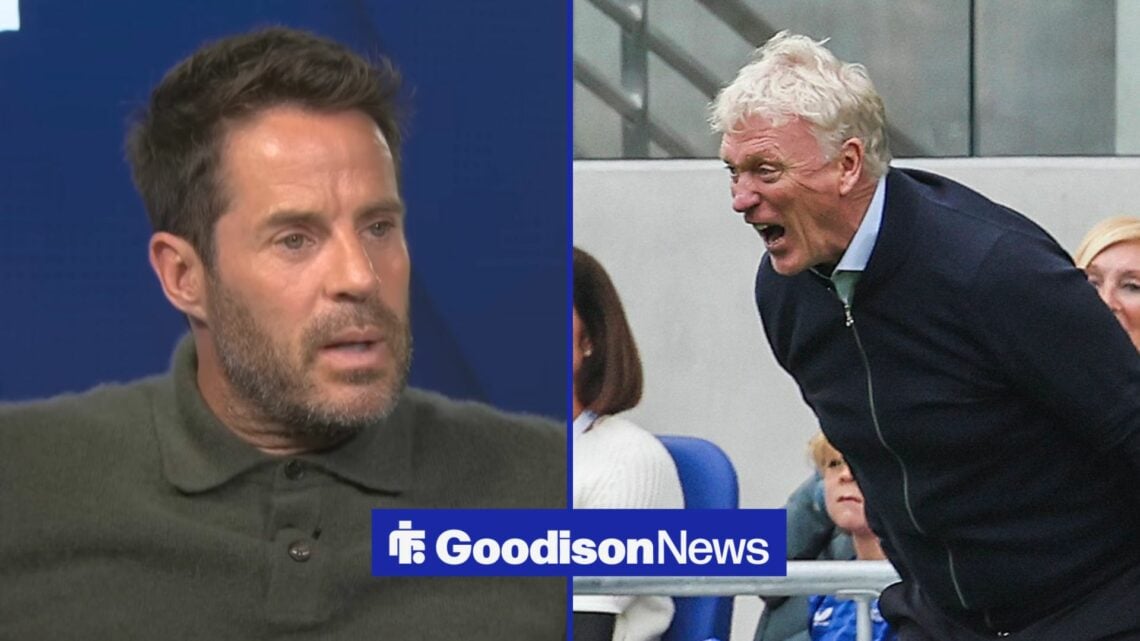 Jamie Redknapp and David Moyes in a split image