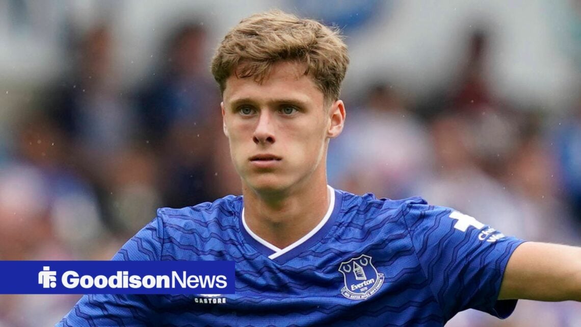 Harrison Armstrong in action for Everton