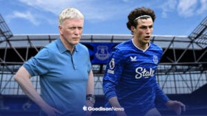 David Moyes and Merlin Rohl stood at Hill Dickinson Stadium.
